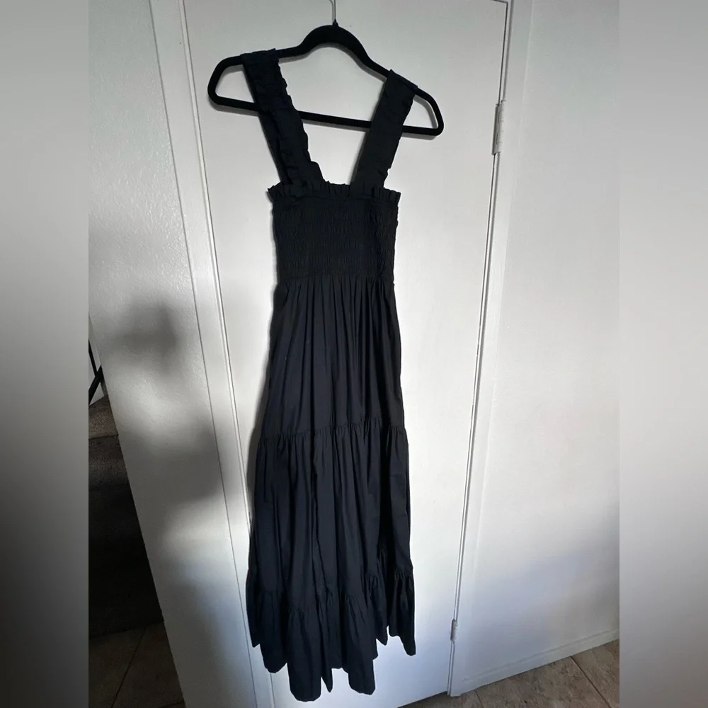 Abercrombie & Fitch Black Smocked Maxi Dress